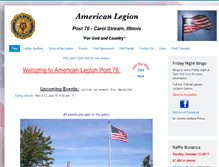 Tablet Screenshot of americanlegionpost76.org